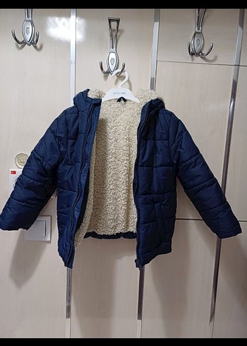Kapüşonlu Erkek Çocuk Lacivert Mont - Görsel 4