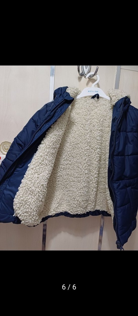 Kapüşonlu Erkek Çocuk Lacivert Mont - Görsel 3