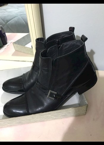 Siyah Deri Tokalı erkek Botu - Görsel 2