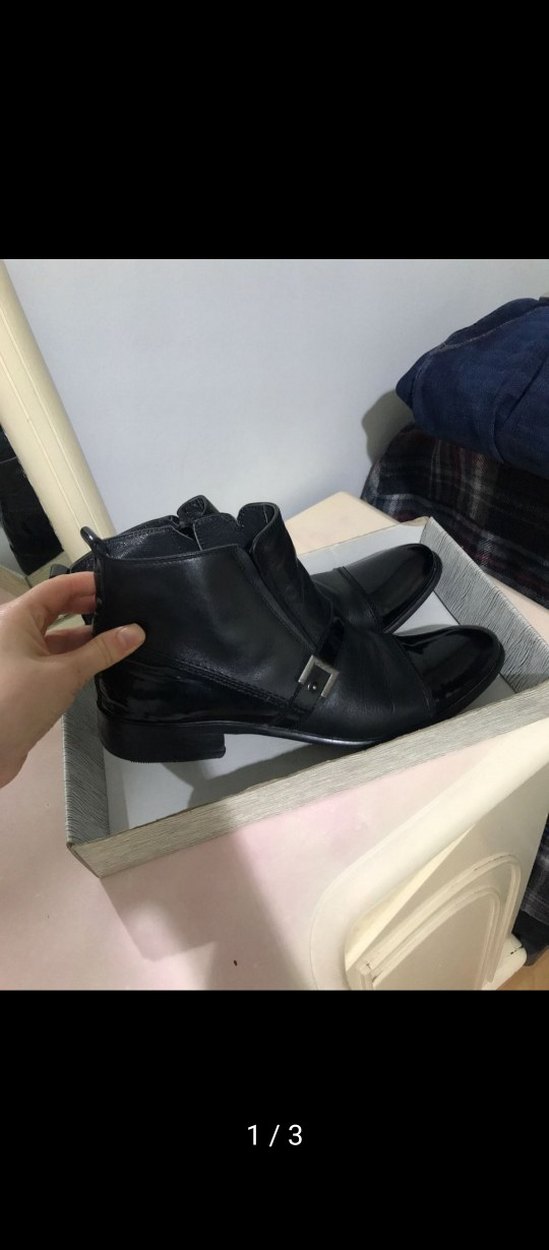 Siyah Deri Tokalı erkek Botu - Görsel 3