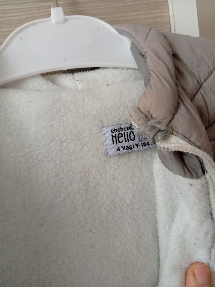 Kapüşonlu Gri Erkek Çocuk Mont - Görsel 4