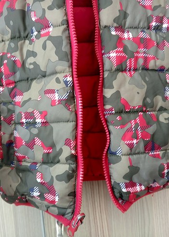 erkek çocuğu bordo mont çift tarafli Fermuarlı Mont - Görsel 7