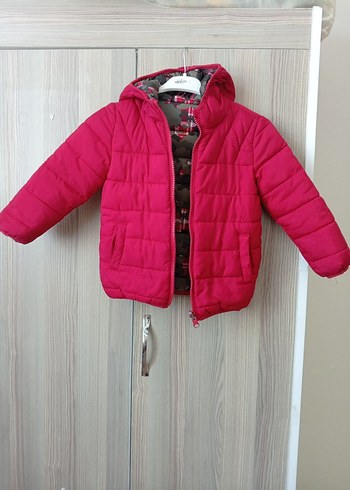 erkek çocuğu bordo mont çift tarafli Fermuarlı Mont - Görsel 2