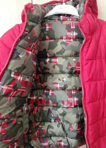 erkek çocuğu bordo mont çift tarafli Fermuarlı Mont - Görsel 3