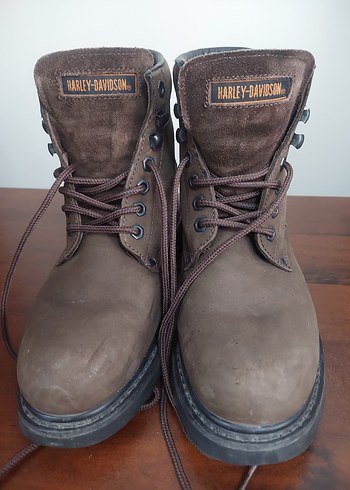 Erkek Kahverengi Süet Harley-Davidson Biker Bot - Görsel 5