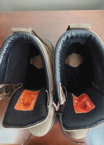 Erkek Kahverengi Süet Harley-Davidson Biker Bot - Görsel 4