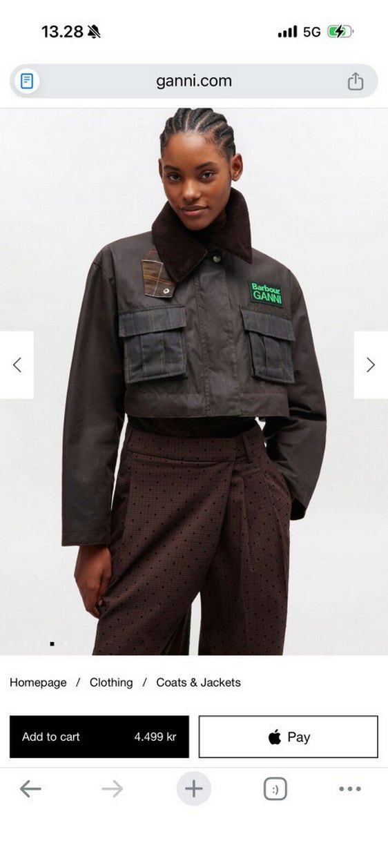 Ganni x barbour ceket - Görsel 4