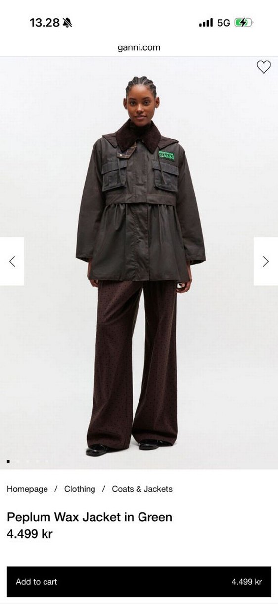 Ganni x barbour ceket - Görsel 2