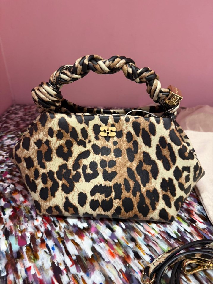 Ganni orijinal Bou Bag Leo Desenli çanta - Görsel 5