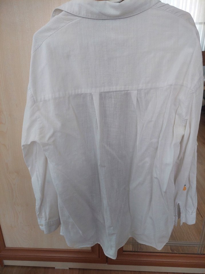 Nakışlı Beyaz Uzun Kollu Kadın Gömlek - Görsel 2