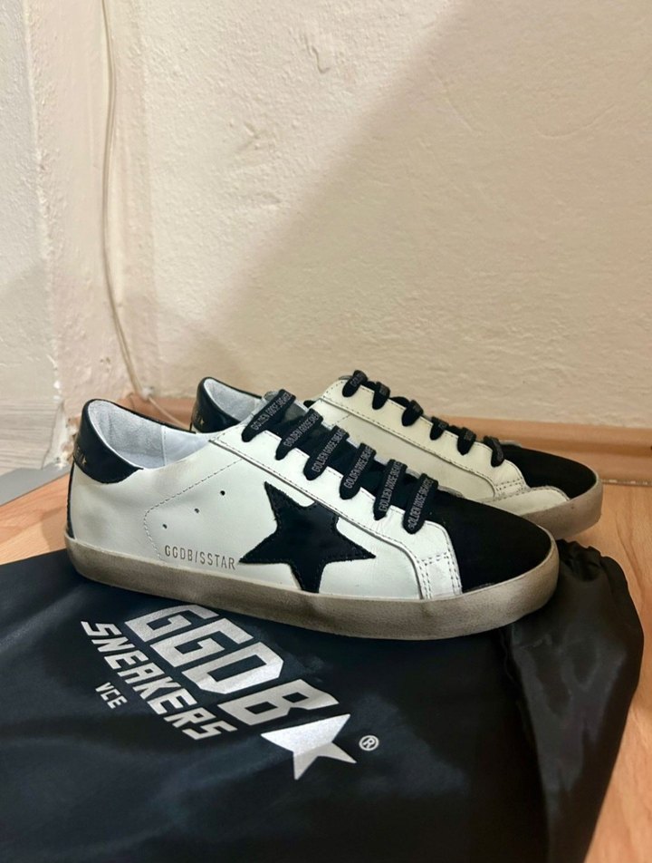 Siyah-Beyaz Dolgu Topuklu Spor Ayakkabı - Görsel 4