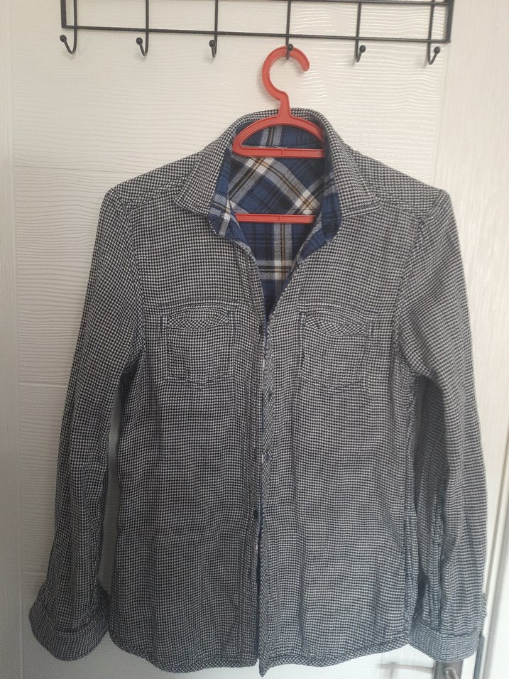 erkek oduncu gömlek çift taraflı defacto - Görsel 3