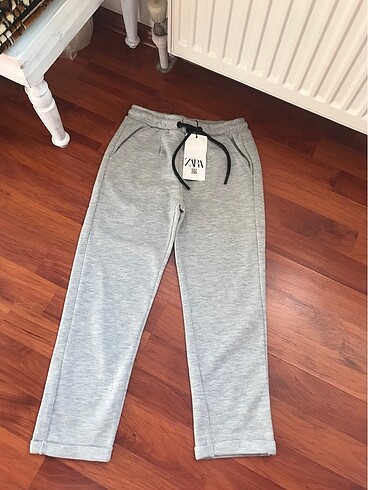 Zara Zara gıri renk erkek çocuk pantolonu pamuklu pike kumaş