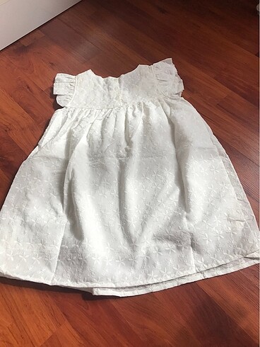 24-36 Ay Beden Zara 3 yaş beyaz astarlı pamuklu elbise