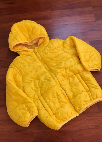 Sarı Kapüşonlu Fermuarlı Erkek Çocuk Montu - Görsel 6