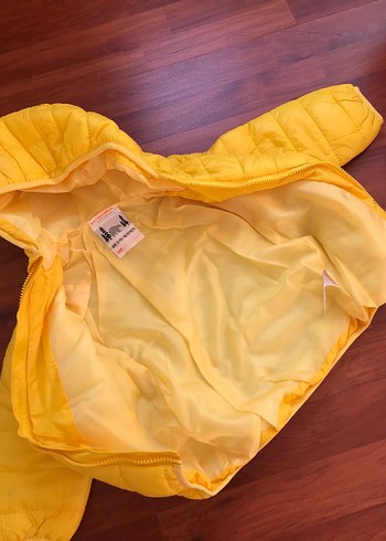 Sarı Kapüşonlu Fermuarlı Erkek Çocuk Montu - Görsel 8