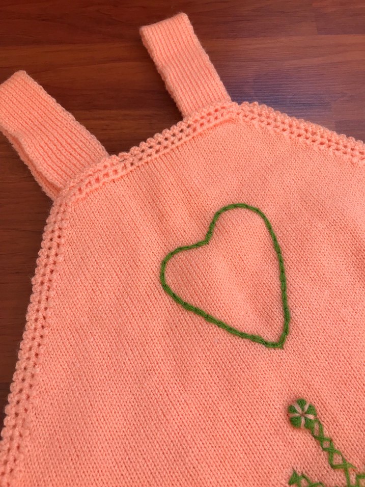 Nakışlı Bohem Kız Örme Elbise - Görsel 4