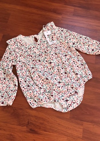 Pastel Pembe Çiçekli Bebek Tulum - Görsel 2