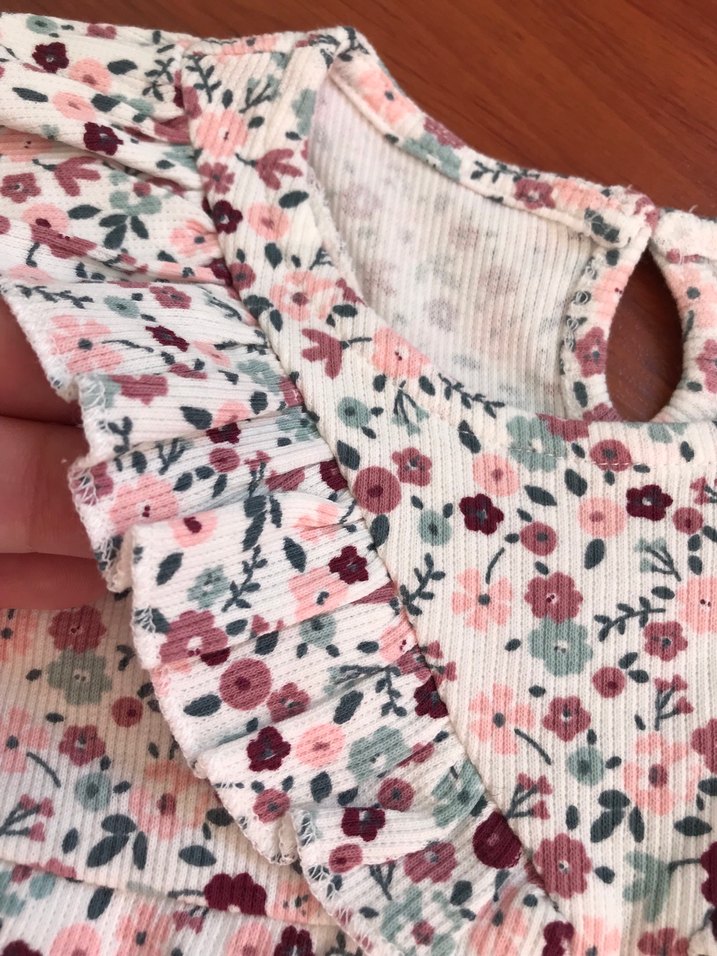 Pastel Pembe Çiçekli Bebek Tulum - Görsel 5