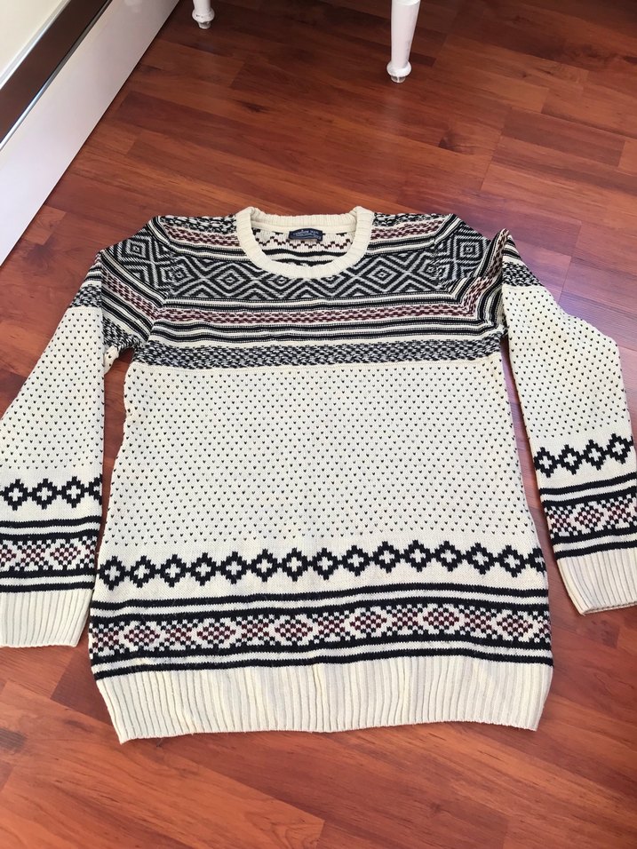 Bohem Desenli Erkek Triko Kazak - Görsel 3