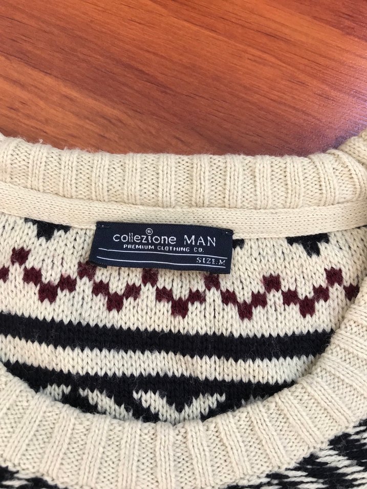 Bohem Desenli Erkek Triko Kazak - Görsel 5