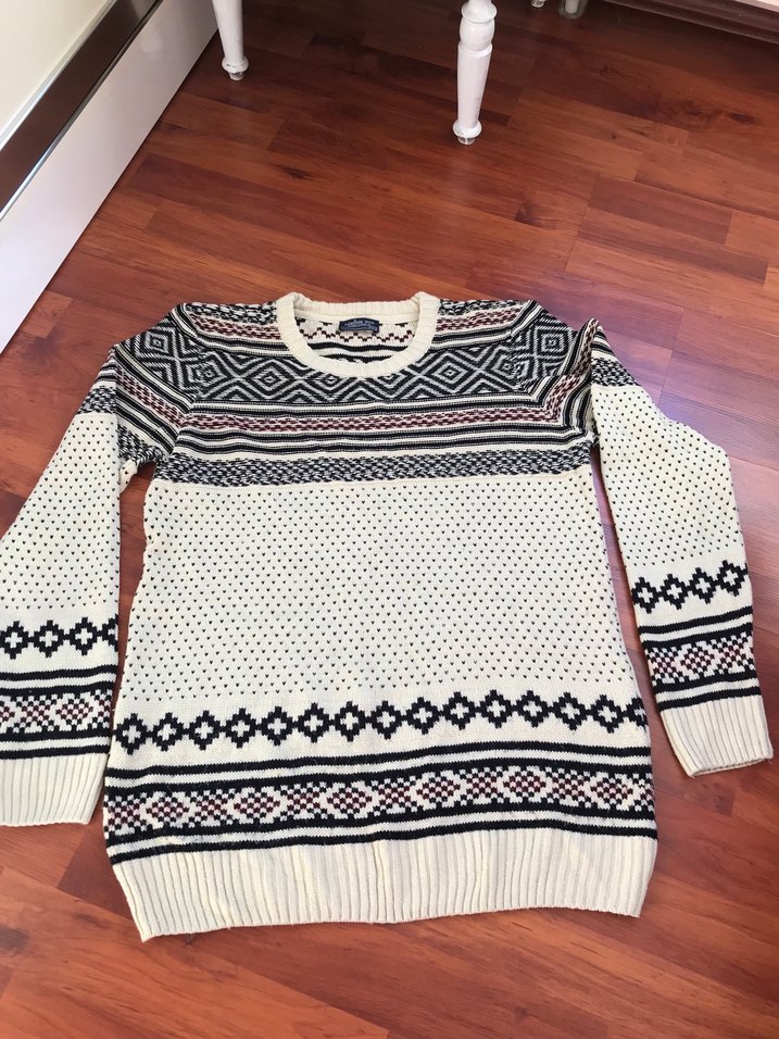 Bohem Desenli Erkek Triko Kazak - Görsel 4