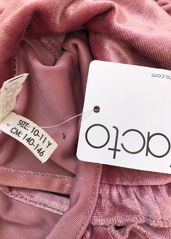 Pembe Kadife Kız Çocuk Elbisesi - Görsel 7