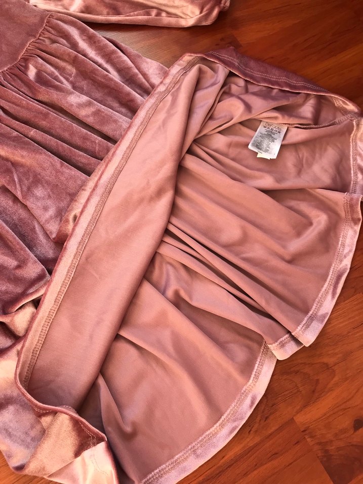 Pembe Kadife Kız Çocuk Elbisesi - Görsel 5