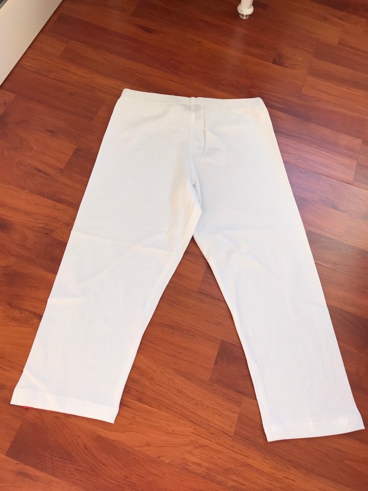 Beyaz lastikli dizaltı kısa tayt - Görsel 3