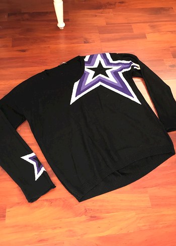 Siyah Uzun Kollu Örgü Kadın Kazak - Görsel 4