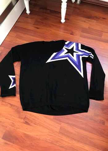 Siyah Uzun Kollu Örgü Kadın Kazak - Görsel 5