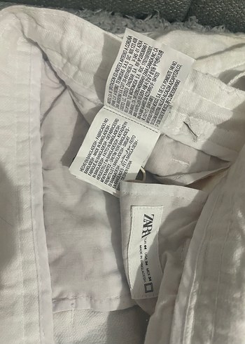 Beyaz Keten Rahat Kesim Pantolon - Görsel 5