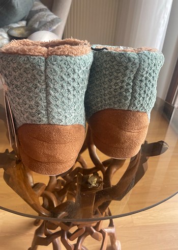 Orijinal U.S. POLO ASSN.yeşil kahve renkli Örgü ev botu - Görsel 2