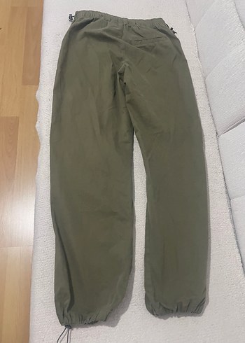 Kadın Haki Renk Salaş Kumaş Pantolon - Görsel 3