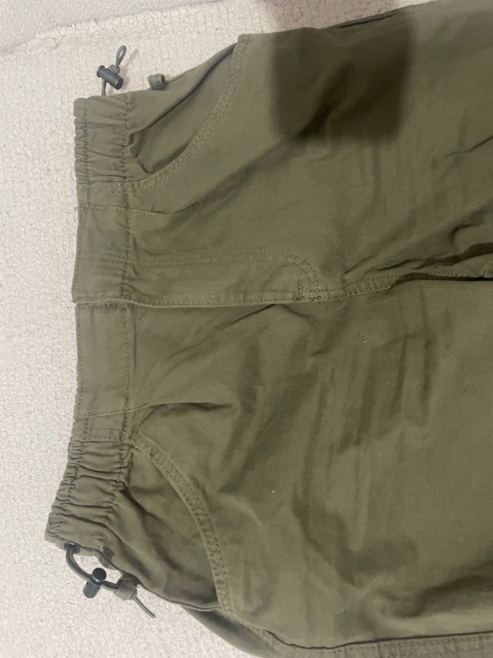 Kadın Haki Renk Salaş Kumaş Pantolon - Görsel 4