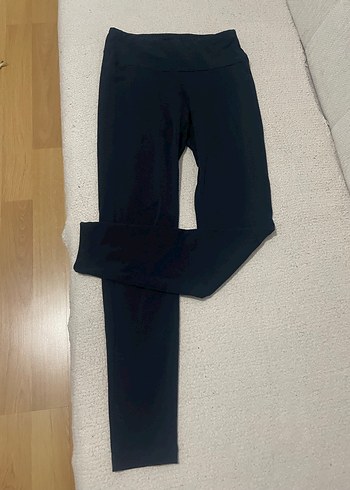 Siyah Normal Boy Kadın Tayt - Görsel 2