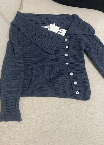 Gri Örgü Kadın Kazak Uzun Kollu - Görsel 4