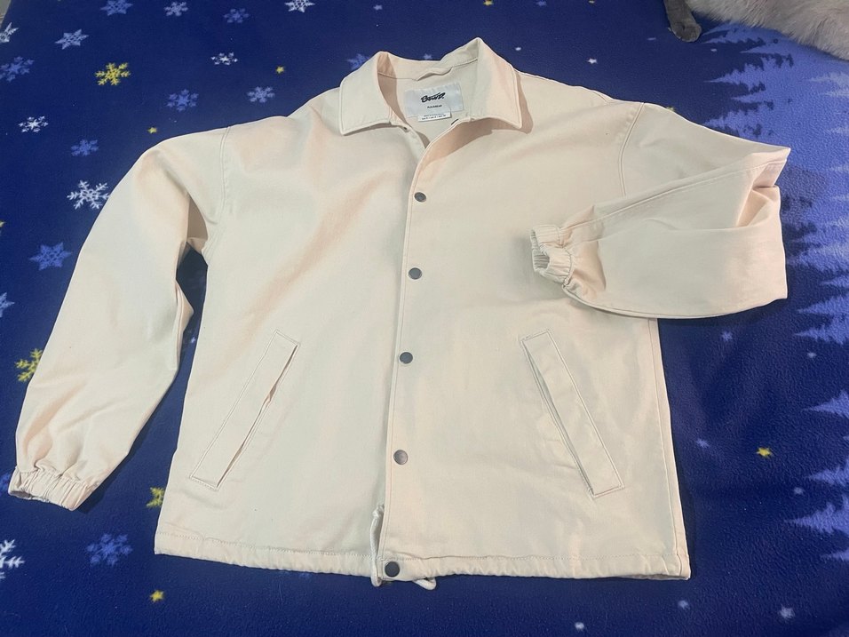 Düğmeli Beyaz Kadın Keten Ceket - Görsel 5