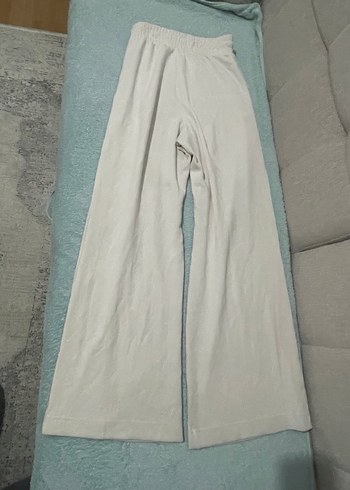 Düğmeli Krem Kadın Kumaş Pantolon - Görsel 5