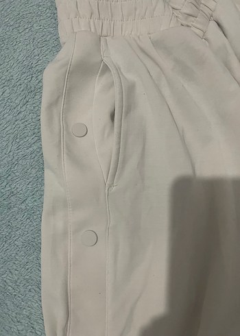 Düğmeli Krem Kadın Kumaş Pantolon - Görsel 7