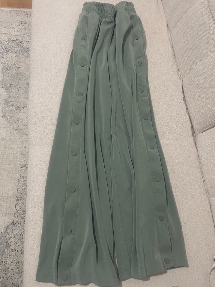 Düğmeli Salaş Kadın Kumaş eşofman altı - Görsel 3