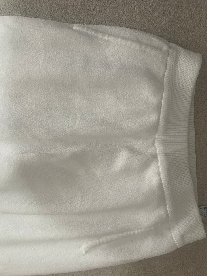 Kadın Beyaz Pamuklu Salaş Sweatpant - Görsel 4