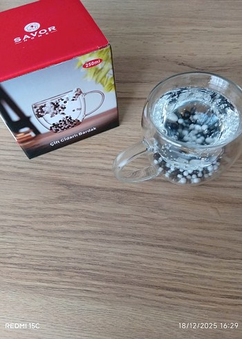 Savor Home Çift Katmanlı Cam Kupa - Görsel 5