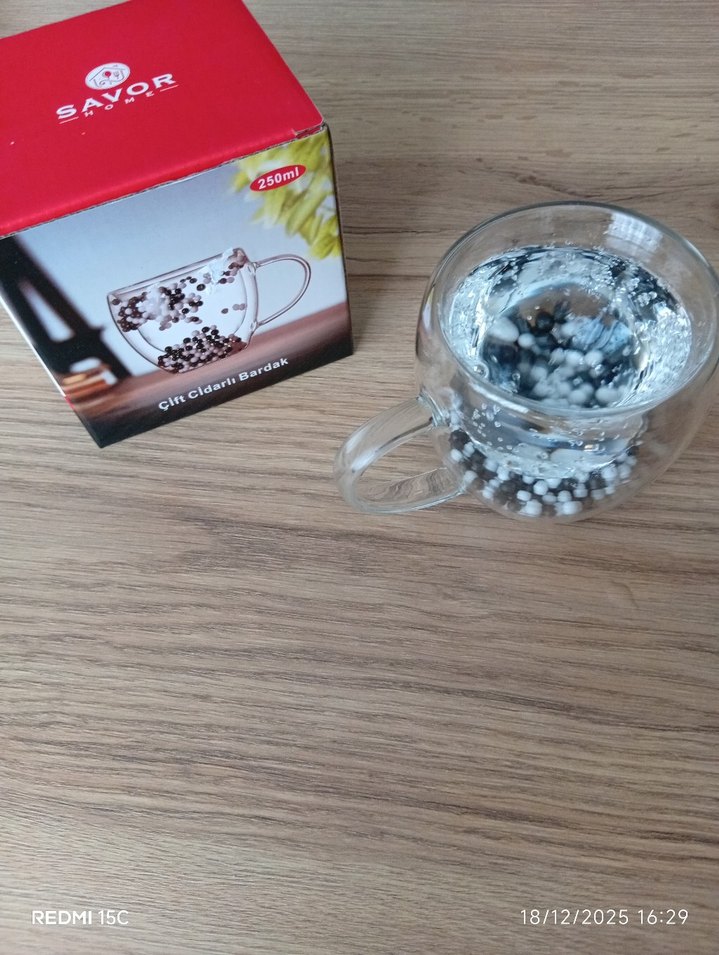 Savor Home Çift Katmanlı Cam Kupa - Görsel 5