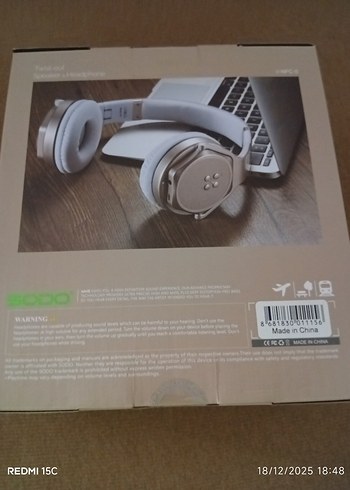 sodo mh3 kablosuz kulaklık - Görsel 7