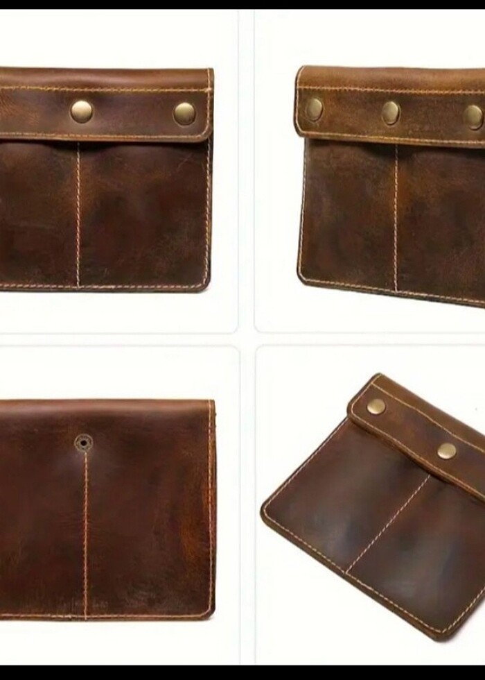 suni deri saat saklama cüzdanı... - Görsel 3