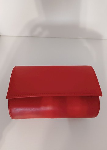 Kırmızı Deri İçi Süet Saat Kutusu - Görsel 4