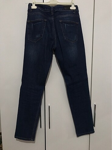Diğer normal bel eskitmeli boyfriend jean