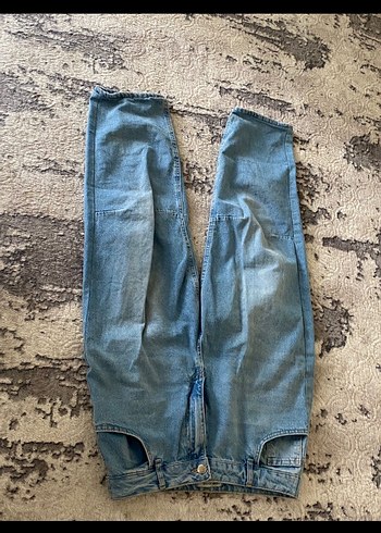 Kadın Mavi jeans bol paca - Görsel 2