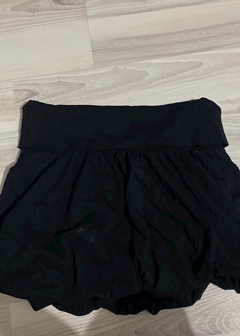 Volanlı Siyah Mini Etek - Görsel 2